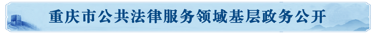 重庆市公共法律服务领域基层政务公开
